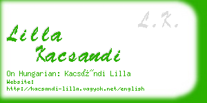 lilla kacsandi business card
